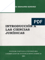 Introducción A Las Ciencias Jurídicas