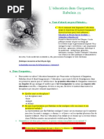 L'éducation Dans Gargantua, Rabelais: Tout D'abord, Un Peu D'histoire..