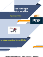 Compétences de Statistique Descriptive À Deux Variables: Aspects Opératoires