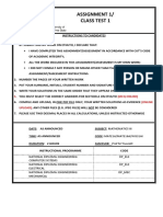 Assignment 1/ Class Test 1: 5. (MCQ Online) (Online Upload)