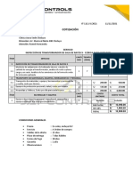 Cotizacion #1111-5-2021 - Inpección de Transformador de Sala Rayos X-Clinica Auna