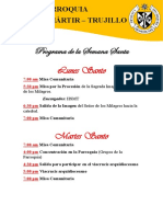 Programa de La Semana Santa