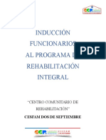 Inducción Funcionarios Al Programa de Rehabilitación Integral