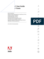 Opentype® User Guide For Adobe® Fonts: A   A  Š Ţ  Ffi  Θ Λ Ж 5⁄8 € 