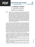 Boletín Oficial Del Estado: Ministerio de La Presidencia