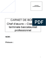 Carnet de Bord Chef D'oeuvre