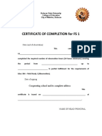 Certificate of Completion