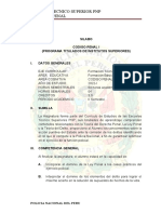 Escuela Tecnico Superior PNP Derecho Penal: Silabo Codigo Penal I (Programa Titulados de Institutos Superiores)