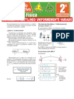 Movimiento Rectilíneo Uniformemente Variado (M.R.U.V.) : T T T V V A D A B