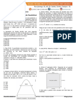 MATEMÁTICA 1 - 3 Lista - Função Polinomial Do 2º Grau (Função Quadrática)