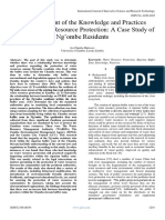 An Assessment of The Knowledge and Practices Towards Water Resource Protection A Case Study of Ng'Ombe Residents