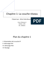 Chapitre 1: La Couche Réseau: Préparé Par: Mme Sinda Boussen