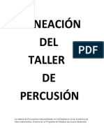 PLANEACIÓN Taller de Percusion