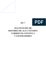 DT-7 Mantención de Motores de Alta Tensión, Corriente Continua Y Generadores