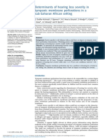 Determinants of Hearing Loss Severity in Tympanic Membrane Perforations in A Sub-Saharan African Setting