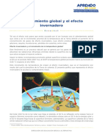 Calentamiento Global y El Efecto Invernadero