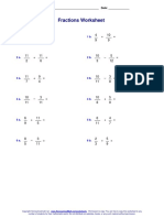 Fractions Worksheet