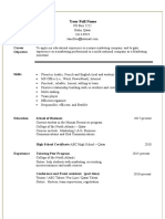 Resume Sample