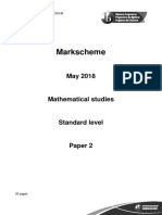 Mathematical Studies Paper 2 TZ2 SL Markscheme