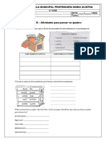 Atividades de Português e Matemática - 4º Ano E