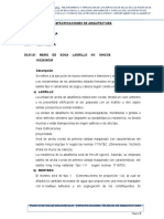 Especificaciones de Arquitectura 03. Arquitectura 03.01 Albañileria 03.01.01 Muro de Soga Ladrillo KK 18hcos 14X24X9CM Descripción