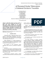 Atypical Case of Presumed Ocular Tuberculosis Presenting As Unilateral Occlusive Vasculitis