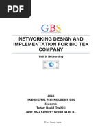 Networking Design and Implementation For Bio Tek Company