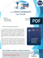 Présentation Admission Temporaire