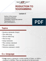 Introduction To Programming: Author of The Course: Associate Professor, Candidate of Technical Science Pachshenko G.N