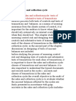 Audit of The Sales and Collectioncycle: Tests of Controls and Substantive Tests of Transactions