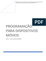 AVA1 - PROGRAMAÇÃO PARA DISPOSITIVOS MÓVEIS - Passei Direto