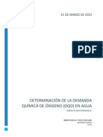 Determinación de La Demanda Química de Óxigeno