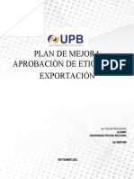 Plan de Mejora Aprobación de Etiquetas Exportación