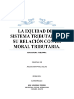 La Equidad Del Sistema Tributario y Su Relación Con La Moral Tributaria