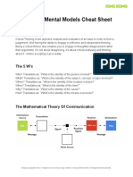 Multi-Level Mental Models Cheat Sheet: Critical Thinking