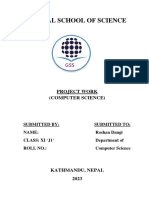 Global School of Science: Project Work (Computer Science)