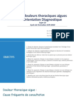 Les Douleurs Thoraciques Aigues Orientation Diagnostique: Sujet 22 Cycle de Formation ECN 2022