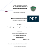 Practica 1. Complejidad Algorítmica de Algoritmos Iterativos y Recursivos