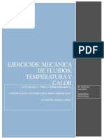 Actividad 2 - Ejercicios Mecánica de Fluidos, Temperatura y Calor