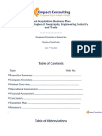 Post Acquisition Business Plan Geotech Technologies of Geography, Engineering, Industry and Trade