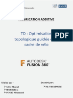 TD: Optimisation Topologique Guidée D'un Cadre de Vélo: Fabbrication Additive