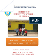 Proyecto Educativo INSTITUCIONAL 2021 - 2023: Institución EDUCATIVA #56112 - Jilanaca