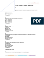 Tamilnadu 12th Chemistry Lesson 11 - One Marks: Choose The Correct Answer