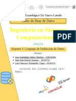 Ingeniería en Sistemas Computacionales: Taller de Base de Datos