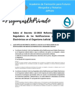 Sobre El Decreto 12-2022 Reformas A La Ley Reguladora de Las Notificaciones Por Medios Electrónicos en El Organismo Judicial