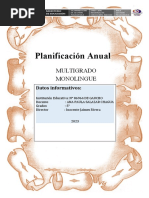 Planificación Anual: Multigrado Monolingue