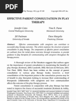 Effective Parent Consultation in Play Therapy