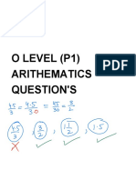 ARITHEMATICS Question's Igcse