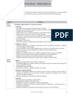 Programa e Metas Curriculares - Matemática A: Conteúdos de 10. Ano