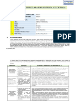 Programación Curricular Anual de Ciencia Y Tecnología: I. Datos Informativos